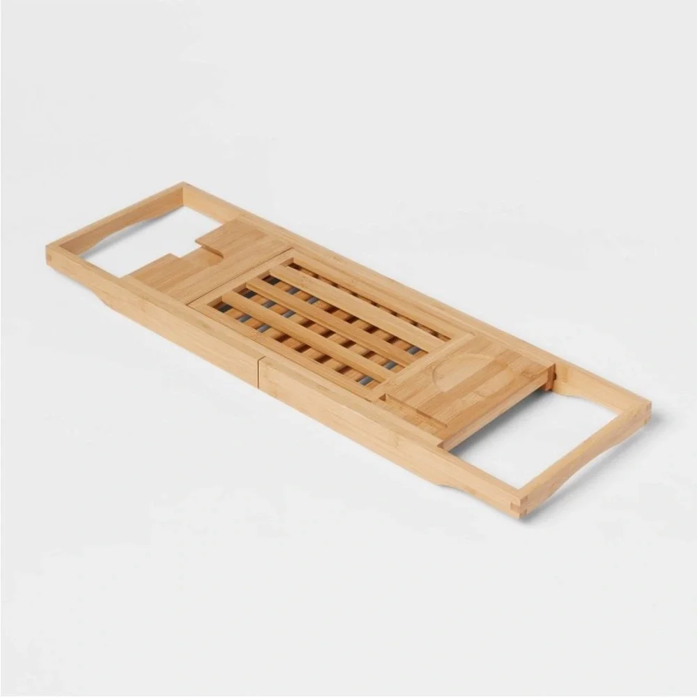 BRIGHTROOM NEW bamboo bathtub caddy